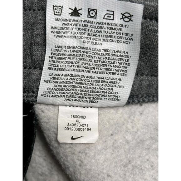 Nike Men's Club Fleece Explosive Shorts 843520-071 Charcoal Grey/Black Size XL - Picture 4 of 7